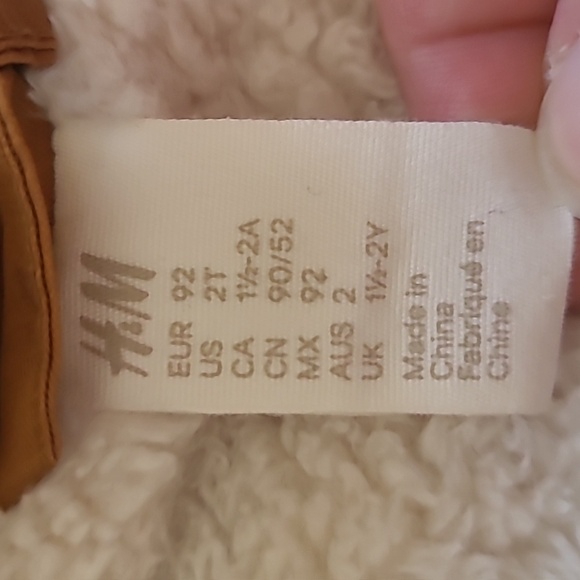 H&M Toddler Coated Faux Shearling-Lined Jacket - Size 2T - Picture 8 of 9